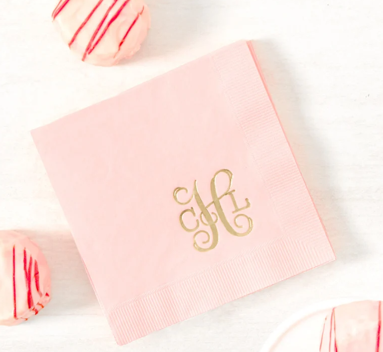 Monogrammed Cocktail Napkins