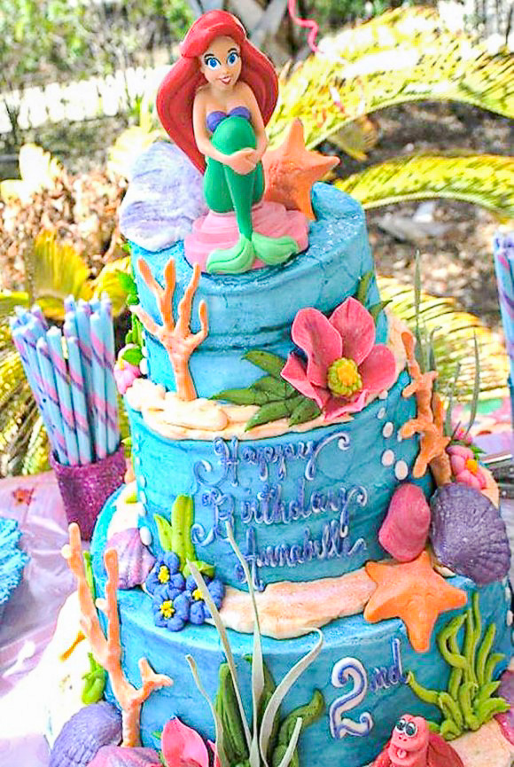 Little Mermaid Birthday Party Cake