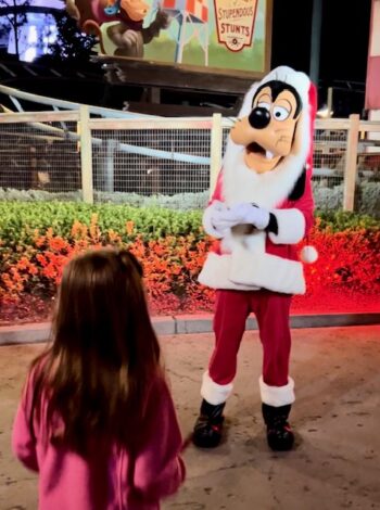 Santa Goofy at Disney World Christmas Party