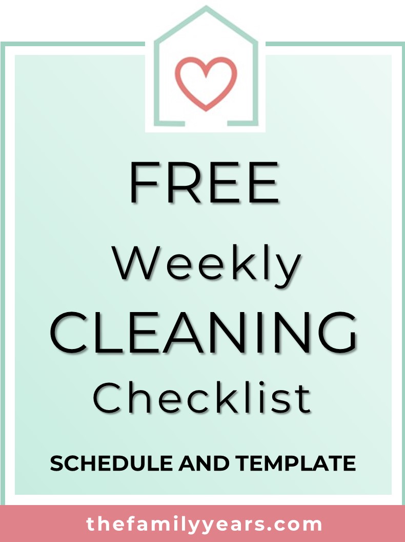 Weekly Cleaning Checklist Schedule and Template