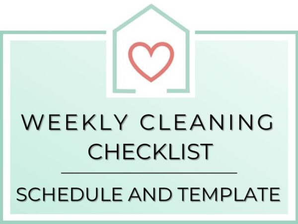 Weekly Cleaning Checklist Schedule and Template