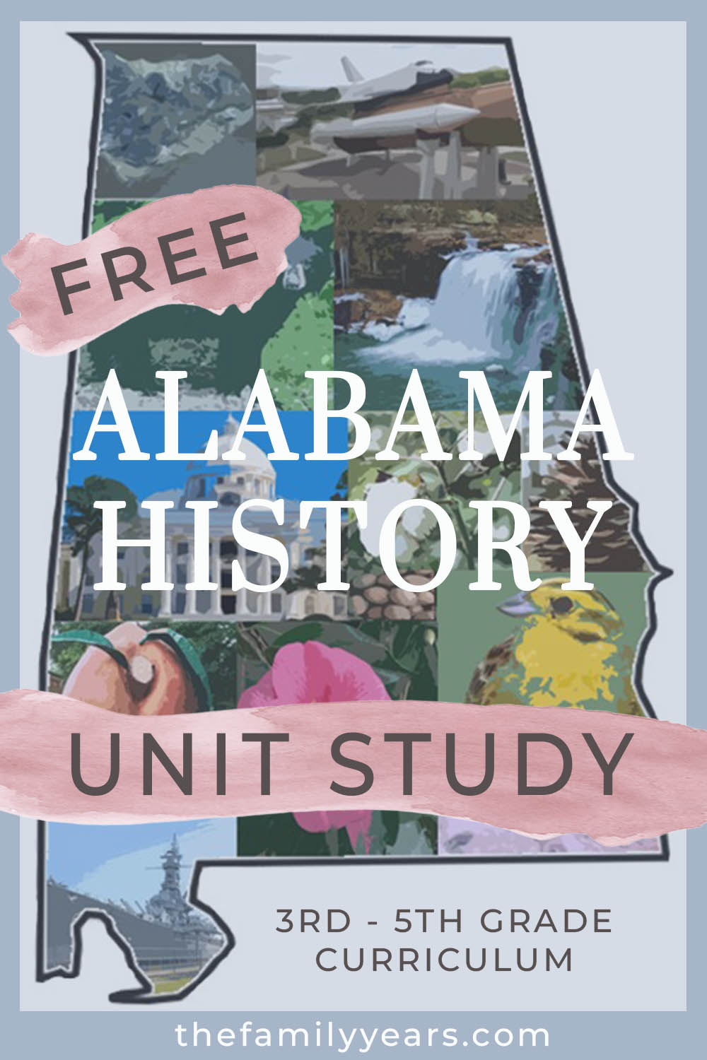 Free Alabama State History Curriculum for 3rd, 4th, and 5th Grade